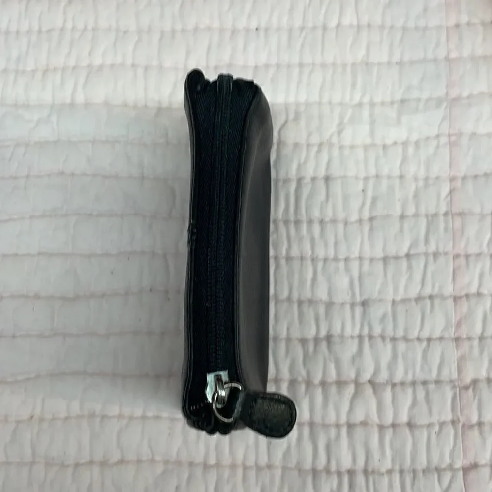 Aurielle Small Wristlet Clutch Black Leather
